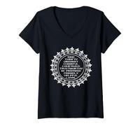 Women's Scout Values Fleur De LYS Circle Troop Motto Law V-Neck T-Shirt