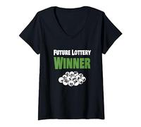 Womens Scratch Off Lottery Ticket Lottery Winner V-Neck T-Shirt