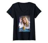 Womens Scream Actor Drew Barrymore E.T. by Michael Grecco V-Neck T-Shirt