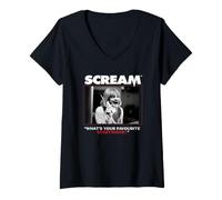 Women's Scream Official Ghostface Classic Slasher Horror Movie Appar V-Neck T-Shirt