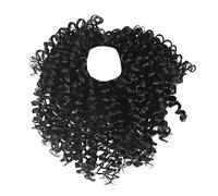 Women's Screw Curls Synthetic Wig African Textured Ponytail Hairpiece with Natural (A, One Size)