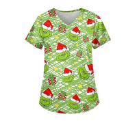 Womens Scrub Tops Printed Petite Scrub Tops for Women Nurse Scrub Animal Scrubs Nurse Scrubs Christmas Tops for Women Fitted Scrubs for Women Mens Christmas Tops Scrubs Plus Size Womens