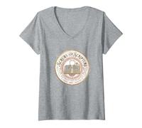 Women's Scrubs and Scripture Christian Nurse Faith Healing V-Neck T-Shirt