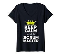 Womens Scrum Master - Funny Gift for The Scrum Master V-Neck T-Shirt