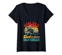 Women's Scuba Diver Dad Definition Regular Only Cooler Father's Day V-Neck T-Shirt