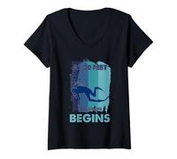 Women's Scuba Diver Therapy Quote 30 Feet Deep Funny Diving Art V-Neck T-Shirt