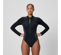 Women's Scuba Flex Long Sleeve Zip Swimsuit Black/Green - 2XL Black/Pale Clover 2XL
