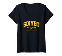 Womens SDIYBT Start Digging in Your Butt Twin Meme 2025 Funny V-Neck T-Shirt
