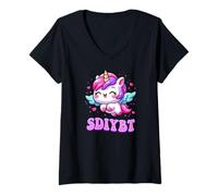 Womens SDIYBT Start Digging in Your Butt Twin Meme 2025 Unicorn V-Neck T-Shirt