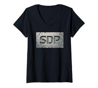 Womens SDP Etched in Stone Emblem V-Neck T-Shirt