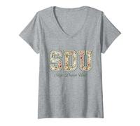Women's SDU Step-Down Unit Floral Nurse Appreciation Tee V-Neck T-Shirt
