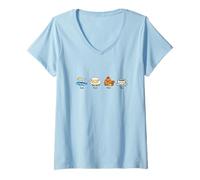 Women's Sea Ewe Hen Tea Funny Pun Fun Retro Sarcastic Humor V-Neck T-Shirt