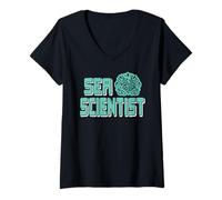 Womens Sea Scientist Marine Biology Ocean Research Pride V-Neck T-Shirt