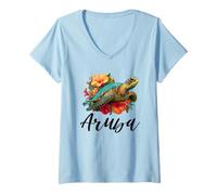 Women's Sea Turtle Aruba V-Neck T-Shirt