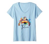 Women's Sea Turtle Tulum V-Neck T-Shirt