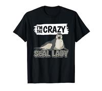 Womens Seals Quote Sea Dog I'm The Crazy Seal Lady Seal T-Shirt