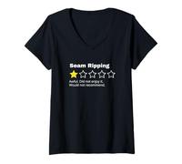Womens Seam Ripping Would Not Recommend Awful Did Not Enjoy It V-Neck T-Shirt