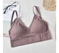 Women's Seamless Backless Camisole Bra with Underwire Framework and U-Shaped Sports Bra Configuration for Spring Summer Autumn Winter Wear (One Size Pink)