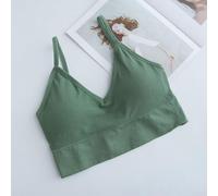 Women's Seamless Backless Camisole Bra with Underwire Framework and U-Shaped Sports Bra Configuration for Spring Summer Autumn Winter Wear (One Size Green)