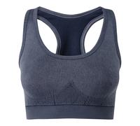 Womens Seamless Denim Bra Sports Gym Top Racer Back Strap Training Yoga TriDri