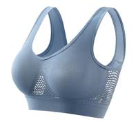 Women's Seamless Everyday Bra, Wire Free Sports Bra with Racerback, Medium Bralettes Padding, Removable Pads, Non-Wired No Buckle, Breathable Nylon Mesh Design, Yoga Plus Size