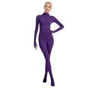 Women's Seamless Full Body Catsuit for Dance & Stage Performance Bodysuit Costume Cayde 6 Hoodie Pullover Sweatshirt Game Cosplay Costume Zip up Purple