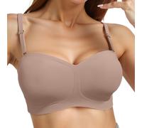 Women's Seamless Push-Up Bra for Discreet Support and Lifting Effect Comfortable Underwire Lightly Lined Everyday T-Shirt