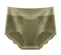 Women's Seamless Underwear with Lace - Cotton Underpants Women's Large Sizes Seamless Briefs Wide Waistband Comfortable Microfibre Panties Hipsters Panty Skiny Breathable Panties Thong Briefs Lingerie