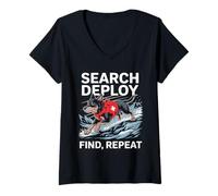 Womens Search And Rescue K9 Working Dogs Wilderness SAR Unit V-Neck T-Shirt