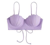 Women's Seashell Bikini Top UK Sale Sexy Push up Bras with Underwire Strappy Bathing Suit Tops Ladies Solid Swimsuit Tops