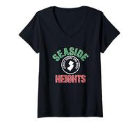 Womens Seaside Heights NJ Jersey Shore New Jersey Italian Flag V-Neck T-Shirt
