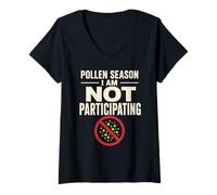 Women's Seasonal Allergies Hay Fever Allergic Rhinitis Pollen V-Neck T-Shirt