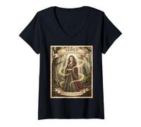 Women's Sebile - King Arthur Legend Arthurian Mythology Folklore V-Neck T-Shirt