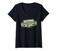 Women's Second Fermentation is Life Kombucha SCOBY Brewer Gift V-Neck T-Shirt
