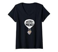 Womens Secret Menu Supplied by Chinese Spy Balloon Humour V-Neck T-Shirt