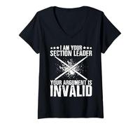 Womens Section Leader Your Argument is Invalid Marching Band V-Neck T-Shirt