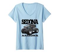 Women's Sedona AZ Side-by-Side Quad 4x4 ATV Offroading Design V-Neck T-Shirt