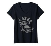 Women's See You Later Summer or Vacation - Panda Bear V-Neck T-Shirt