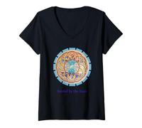Womens Seeded by The Stars | Sacred Geometry Energy Art V-Neck T-Shirt
