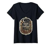 Women's Seeds and Starlight Botanical Garden V-Neck T-Shirt