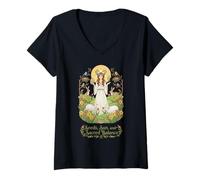 Women's Seeds Sun Sacred Balance Ostara Easter Celtic Paganism V-Neck T-Shirt