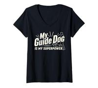 Womens Seeing Eye Dog Day V-Neck T-Shirt