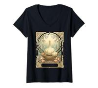 Women's Seer on the Haft Sin Table Symbol of Wellness V-Neck T-Shirt