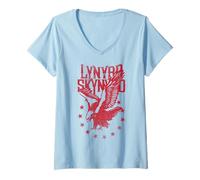 Women's Segal - Lynyrd Skynyrd - Lynyrd Skynyrd Eagle Stars Flying V-Neck T-Shirt