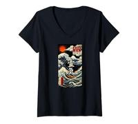 Women's Sei He Ki, Reiki, Mental Healing, Balance, Harmony, Protect V-Neck T-Shirt