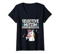 Womens Selective Mutism Warrior V-Neck T-Shirt