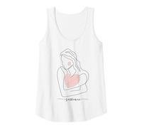 Womens Self Care Tee for Women Minimalist Self-Care Pink Heart Tank Top