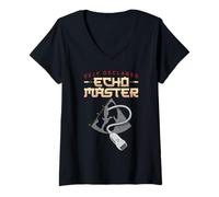 Womens Self Declared Echo Master Funny Echocardiography T-Shirt V-Neck T-Shirt
