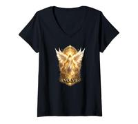 Women's self Evolution,Upgrade Yourself, Mindset Matters, Angelic V-Neck T-Shirt
