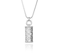 Women's semi-Cylindrical Long Sweater Y Necklace, Snake Chain Silver-Plated Zircon Pendant Best Gift for Girl